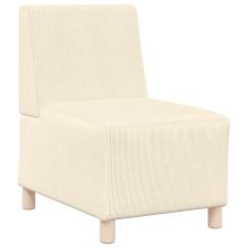vidaXL krémszínű kordbársony szövet kanapéfotel 55 cm (4108498) bútor