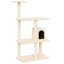 vidaXL krémszínű macskabútor szizál kaparófákkal 119 cm (171518) macskafelszerelés