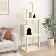 vidaXL krémszínű macskabútor szizál kaparófákkal 167 cm macskafelszerelés