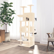 vidaXL krémszínű macskabútor szizál kaparófákkal 180 cm macskafelszerelés