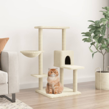 vidaXL Krémszínű macskabútor szizál kaparófákkal 95 cm macskafelszerelés