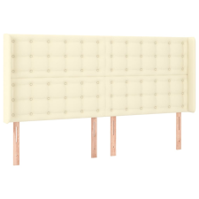 vidaXL krémszínű műbőr fejtámla szárnyakkal 163x16x118/128 cm (3119678) ágy és ágykellék