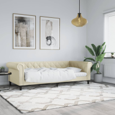 vidaXL krémszínű műbőr kanapéágy 90 x 200 cm bútor