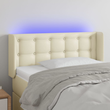 vidaXL krémszínű műbőr LED-es fejtámla 103 x 16 x 78/88 cm ágy és ágykellék