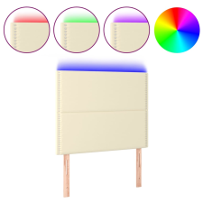 vidaXL krémszínű műbőr LED-es fejtámla 80x5x118/128 cm (3122358) ágy és ágykellék
