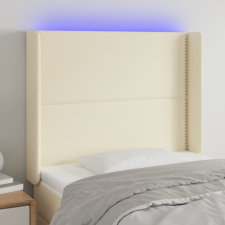 vidaXL krémszínű műbőr LED-es fejtámla 93x16x118/128 cm ágy és ágykellék