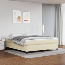 vidaXL krémszínű műbőr rugós ágykeret 180x200 cm ágy és ágykellék