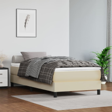 vidaXL krémszínű műbőr zsebrugós ágymatrac 90x200x20 cm ágy és ágykellék