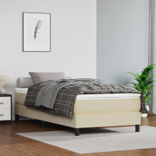 vidaXL Krémszínű műbőr zsebrugós ágymatrac 90x200x20 cm ágy és ágykellék