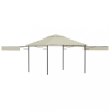 vidaXL Krémszínű pavilon dupla kibővített tetővel 3x3x2,75 m 180 g/m²