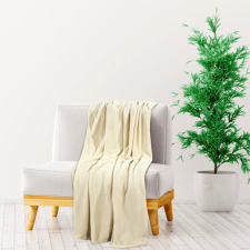vidaXL krémszínű poliészter takaró 150x200 cm lakástextília