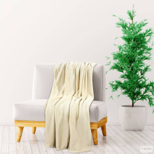vidaXL Krémszínű poliészter takaró 200x240 cm lakástextília