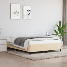vidaXL krémszínű szövet ágykeret 140 x 190 cm ágy és ágykellék