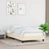 vidaXL Krémszínű szövet ágykeret 90x200 cm