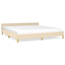 vidaXL krémszínű szövet ágykeret fejtámlával 180 x 200 cm (347436) ágy és ágykellék