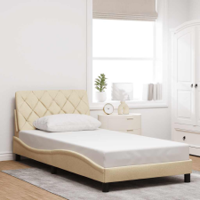 vidaXL krémszínű szövet ágykeret matrac nélkül 100x200 cm ágy és ágykellék