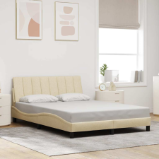 vidaXL krémszínű szövet ágykeret matrac nélkül 120x200 cm ágy és ágykellék