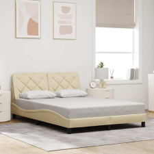 vidaXL krémszínű szövet ágykeret matrac nélkül 120x200 cm ágy és ágykellék