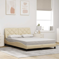 vidaXL krémszínű szövet ágykeret matrac nélkül 140 x 200 cm ágy és ágykellék
