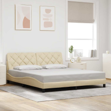 vidaXL krémszínű szövet ágykeret matrac nélkül 180 x 200 cm ágy és ágykellék