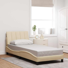 vidaXL krémszínű szövet ágykeret matrac nélkül 90x200 cm ágy és ágykellék