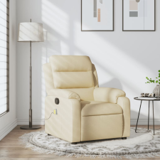 vidaXL krémszínű szövet dönthető masszázsfotel masszázsfotel