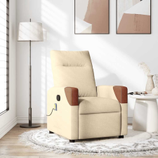 vidaXL krémszínű szövet dönthető masszázsfotel masszázsfotel