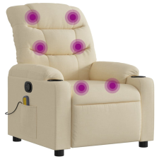 vidaXL krémszínű szövet dönthető masszázsfotel (374164) masszázsfotel
