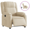 vidaXL krémszínű szövet elektromos dönthető fotel (3205187)