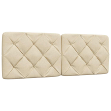 vidaXL krémszínű szövet fejtámla párna 120 cm ágy és ágykellék