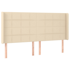vidaXL krémszínű szövet fejtámla szárnyakkal 163x16x118/128 cm (3119591) ágy és ágykellék