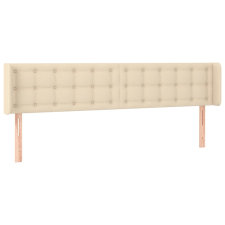 vidaXL krémszínű szövet fejtámla szárnyakkal 163x16x78/88 cm (3119213) ágy és ágykellék