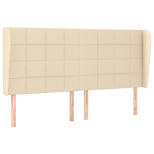 vidaXL krémszínű szövet fejtámla szárnyakkal 203x23x118/128 cm (3117983) ágy és ágykellék