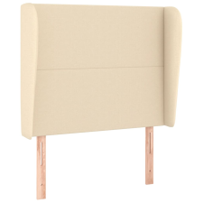 vidaXL krémszínű szövet fejtámla szárnyakkal 83 x 23 x 118/128 cm (3117655) ágy és ágykellék
