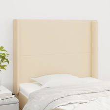 vidaXL krémszínű szövet fejtámla szárnyakkal 93x16x118/128 cm ágy és ágykellék