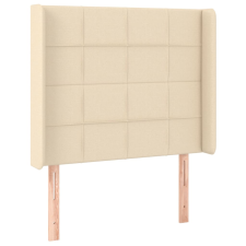 vidaXL krémszínű szövet fejtámla szárnyakkal 93x16x118/128 cm (3119567) ágy és ágykellék