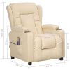 vidaXL krémszínű szövet felállást segítő masszázsfotel