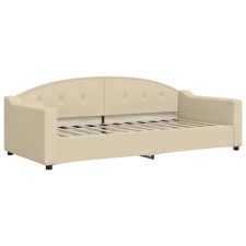 vidaXL krémszínű szövet kanapéágy 90 x 200 cm (354187) ágy és ágykellék