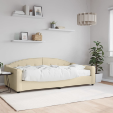 vidaXL krémszínű szövet kanapéágy matraccal 100x200 cm ágy és ágykellék