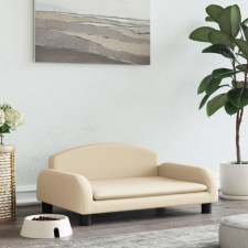 vidaXL krémszínű szövet kutyaágy 70 x 45 x 30 cm szállítóbox, fekhely kutyáknak