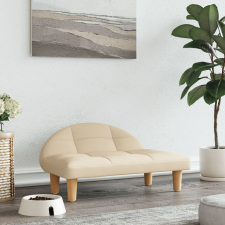 vidaXL krémszínű szövet kutyaágy 70 x 52 x 30 cm szállítóbox, fekhely kutyáknak