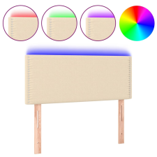 vidaXL krémszínű szövet LED-es fejtámla 100x5x78/88 cm (3121467) ágy és ágykellék