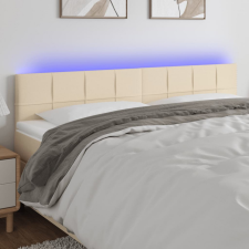 vidaXL krémszínű szövet LED-es fejtámla 160x5x78/88 cm ágy és ágykellék