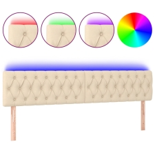vidaXL krémszínű szövet LED-es fejtámla 180x7x78/88 cm (3121967) ágy és ágykellék