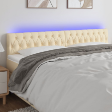 vidaXL krémszínű szövet LED-es fejtámla 200x7x78/88 cm ágy és ágykellék