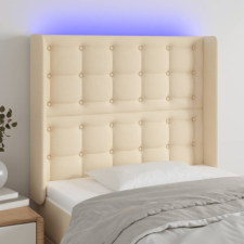 vidaXL krémszínű szövet LED-es fejtámla 83x16x118/128 cm ágy és ágykellék