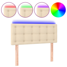 vidaXL krémszínű szövet LED-es fejtámla 90x5x78/88 cm (3122033) ágy és ágykellék