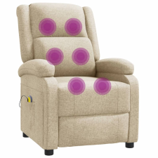 vidaXL krémszínű szövet masszázsfotel (340935) masszázsfotel