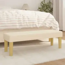 vidaXL krémszínű szövet pad 100 x 30 x 30 cm bútor
