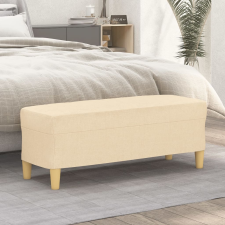 vidaXL krémszínű szövet pad 100 x 35 x 41 cm bútor
